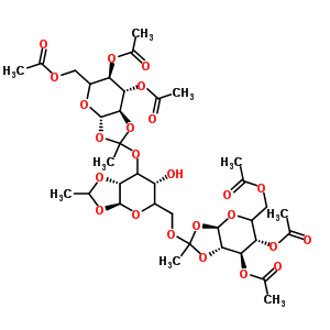 O-3,4,6-三-O-乙?；?-D-甘露糖基次乙基-(1-23)-O-[3,4,6-三-O-乙?；?-D-甘露糖基次乙基-(1-26)]-1,2-O-亞乙基--D-吡喃甘露糖結(jié)構(gòu)式_230963-26-5結(jié)構(gòu)式