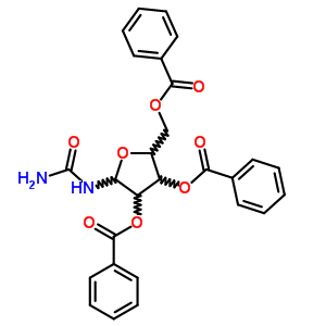 (9CI)-(2,3,5-三-O-苯甲?；?b-D-呋核亞硝脲)-脲結(jié)構(gòu)式_31652-77-4結(jié)構(gòu)式