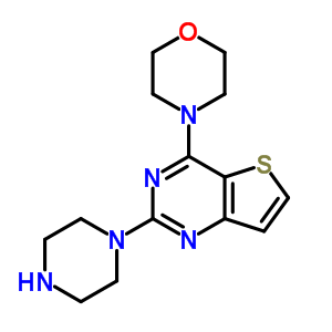 Thieno[3,2-d]pyrimidine,4-(4-morpholinyl)-2-(1-piperazinyl)-,dihydrochloride Structure,33548-44-6Structure