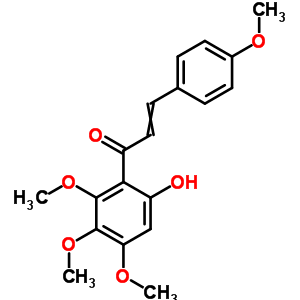 (E)-1-(6-hydroxy-2,3,4-trimethoxyphenyl)-3-(4-methoxyphenyl)prop-2-en-1-one Structure,3877-67-6Structure