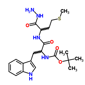 Tert-butyl n-[1-[[1-(hydrazinecarbonyl)-3-methylsulfanyl-propyl]carbamoyl]-2-(1h-indol-3-yl)ethyl]carbamate Structure,5262-01-1Structure