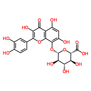 2-(3,4-Dihydroxyphenyl)-3,5,7-trihydroxy-4-oxo-4h-1-benzopyran-8-yl-beta-d-glucopyranosiduronic acid Structure,55366-56-8Structure