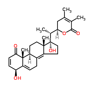 (4Beta,22r)-4,17-dihydroxy-22,26-epoxyergosta-2,5,8(14),24-tetraene-1,26-dione Structure,55483-05-1Structure