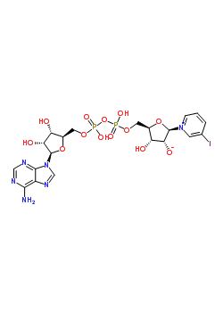 (2R,3R,4S,5R)-5-[[[[(2R,3S,4R,5R)-5-(6-氨基嘌呤-9-基)-3,4-二羥基四氫呋喃-2-基]甲氧基-羥基磷酰]氧基-羥基磷酰]氧基甲基]-4-羥基-2-(3-碘吡啶-1-鎓-1-基)四氫呋喃-3-醇結(jié)構(gòu)式_56541-70-9結(jié)構(gòu)式