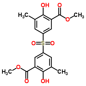 Methyl 2-hydroxy-5-(4-hydroxy-3-methoxycarbonyl-5-methyl-phenyl)sulfonyl-3-methyl-benzoate Structure,56923-27-4Structure