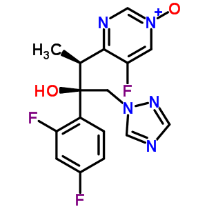 (2R,3S)-2-(2,4-二氟苯基)-3-(5-氟-1-氧代-4-嘧啶基)-1-(1H-1,2,4-三唑-1-基)-2-丁醇結(jié)構(gòu)式_618109-05-0結(jié)構(gòu)式