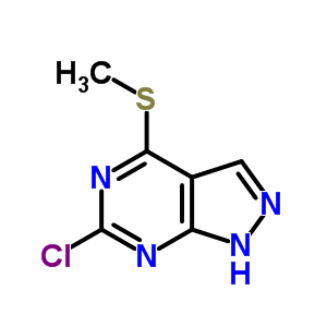 6-Chloro-4-methylsulfanyl-1(2)h-pyrazolo[3,4-d]pyrimidine Structure,6288-85-3Structure