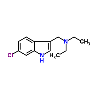 6-Chloro-3-diethylaminomethyl-indole Structure,63353-00-4Structure