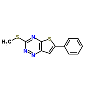 Thieno[2,3-e]-1,2,4-triazine,3-(methylthio)-6-phenyl- Structure,69347-03-1Structure