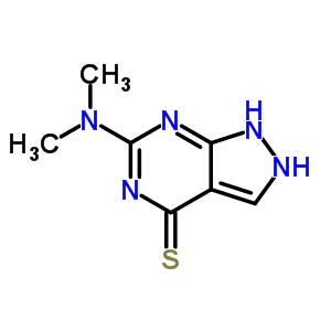 6-Dimethylamino-1,5-dihydro-pyrazolo[3,4-d]pyrimidine-4-thione Structure,7152-45-6Structure