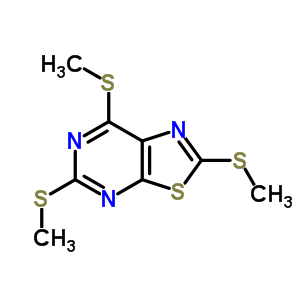 Thiazolo[5,4-d]pyrimidine,2,5,7-tris(methylthio)- Structure,73109-40-7Structure