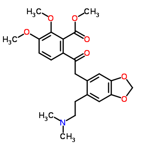 Methyl 6-[2-[6-(2-dimethylaminoethyl)benzo[1,3]dioxol-5-yl]acetyl]-2,3-dimethoxy-benzoate Structure,80243-94-3Structure