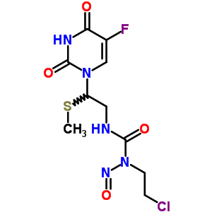 n-(2-氯乙基)-n-[2-(5-氟-3,4-二氫-2, 4-二氧代-1(2H)-嘧啶)-2-(甲基硫代)乙基]-n-亞硝基-脲結(jié)構(gòu)式_81068-96-4結(jié)構(gòu)式