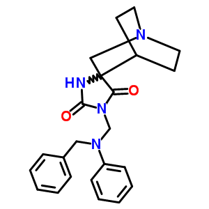 Spiro(1-azabicyclo(2.2.2)octane-3,4-imidazolidine)-2,5-dione, 1-((phenyl(phenylmethyl)amino)methyl)- Structure,81547-29-7Structure