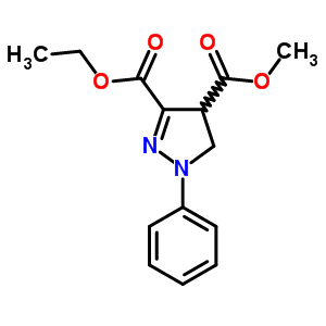 Methyl ethyl 1-phenyl-4,5-dihydropyrazole-3,4-dicarboxylate Structure,86955-92-2Structure