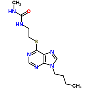 n-[2-[(9-丁基-9h-嘌呤-6-基)硫代]乙基]-n-甲基-脲結(jié)構(gòu)式_92100-66-8結(jié)構(gòu)式